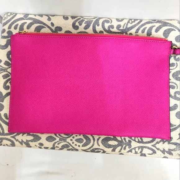 Michael Kors Large Pink Studded Clutch - Picture 6 of 8